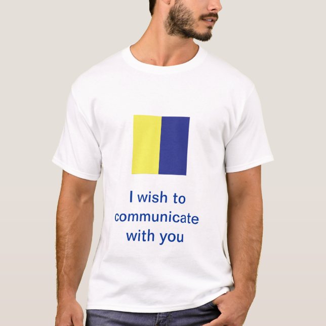 T-shirt Drapeaux de signal maritimes internationaux (Devant)