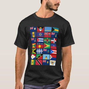 T-shirt Drapeaux des Caraïbes Géographie de la fierté de l