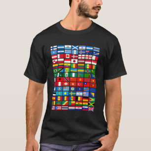 T-shirt Drapeaux Des Pays Du Monde International