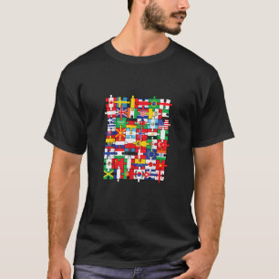 T-shirt Drapeaux des pays du pavillon international