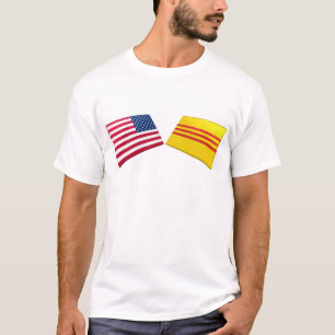 T-shirt Drapeaux des USA et du Vietnam (Vietnam du Sud)