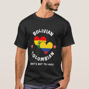 T-shirt Drapeaux Du Cœur Boliviens Colombiens Qu'est-ce Qu
