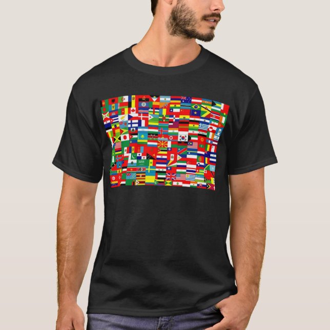 T-SHIRT DRAPEAUX DU MONDE (Devant)