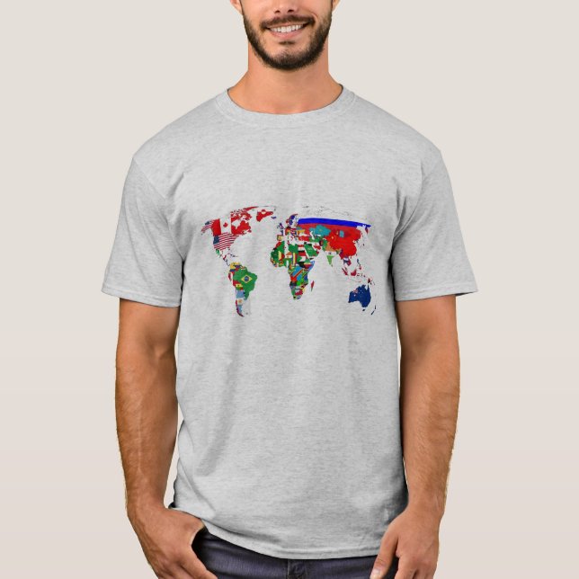 T-shirt Drapeaux du monde (Devant)