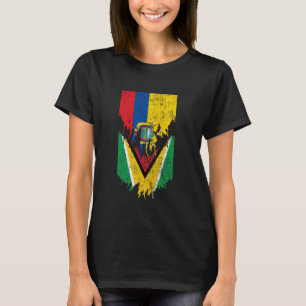 T-shirt Drapeaux guyanais équatoriens arrachés Equateur Gu