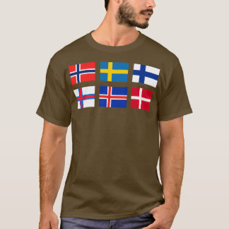 T-shirt Drapeaux scandinaves