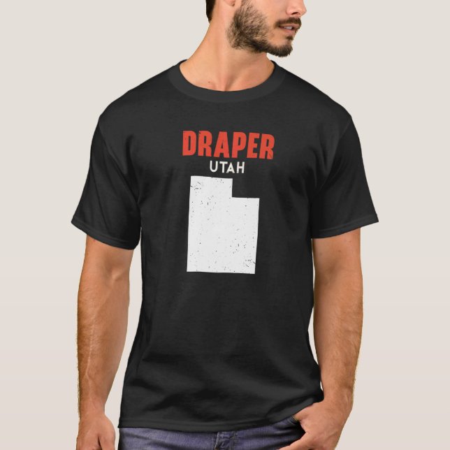 T-shirt Draper Utah USA State America Travel Utahan (Devant)