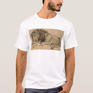 T-shirt Drawing of a lion by Rembrandt