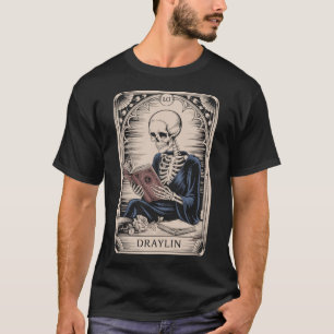 T-shirt DRAYLIN squelette avec carte de Tarot