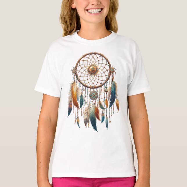 T-shirt Dreamcatcher sur un thème bohème (Devant)