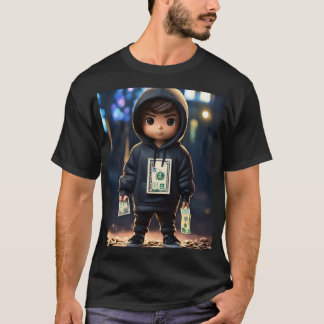 T-shirt Dreamlike Cartoon Boy Holding Cash - Funko Pop