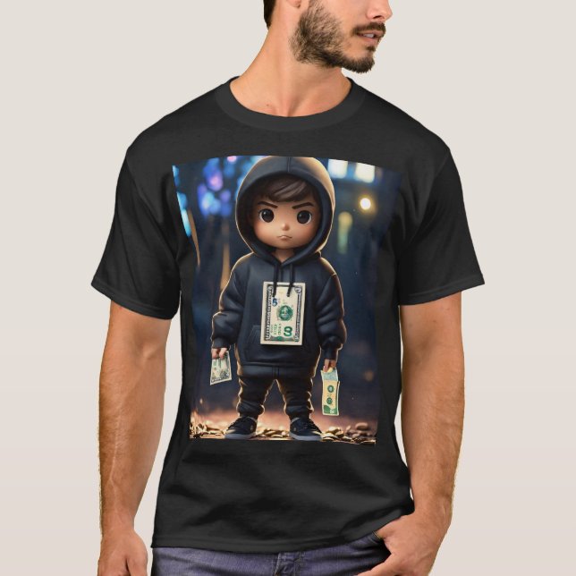 T-shirt Dreamlike Cartoon Boy Holding Cash - Funko Pop (Devant)