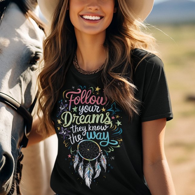 T-shirt Dreams Compass : Dream Catcher Inspirer Message (Créateur téléchargé)