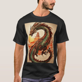 T-shirt "Dreamscape Dragon Whimsical : Watercolor Wash T-S