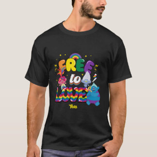 T-shirt Dreamworks Trolls Libres D'Aimer