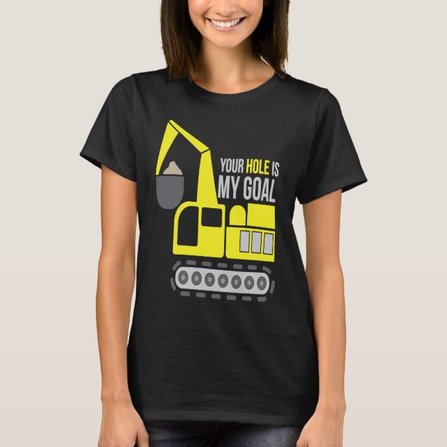 T-shirt Dredger Heavy Equipment Excavator Operator Dirty W (Devant)