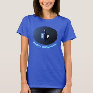 T-shirt Dreidel bleu brillant