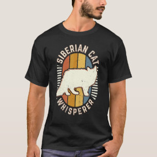 T-shirt Dresseur de Chat Sibérien Animaux Rétro Vintage Cl