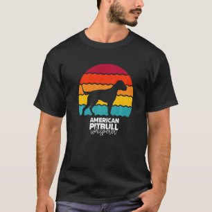 T-shirt Dresseur de chien Pitbull Américain Rétro Branché