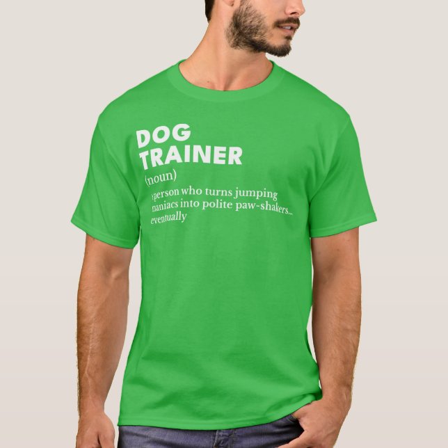 T-shirt Dresseur de chien spirituel - Définition drôle Tex (Devant)