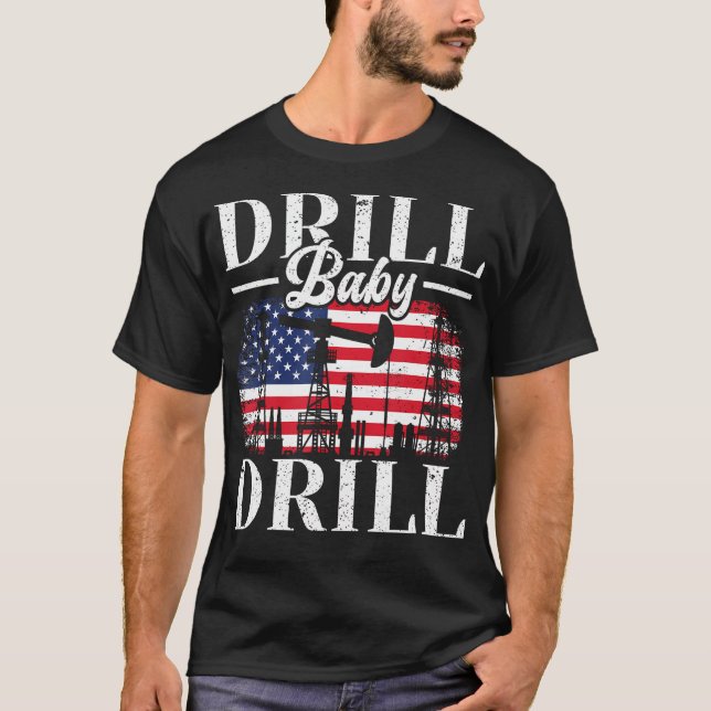 T-shirt Drill Bébé Drill Huile Rig Gazier Travailleurs du  (Devant)
