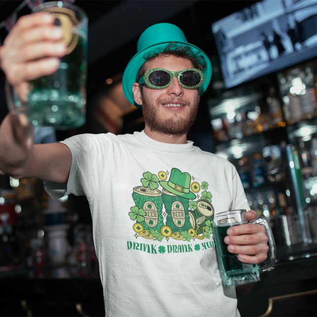 T-shirt Drink Drank Drunk Funny St Patrick's Day Beer (Créateur téléchargé)