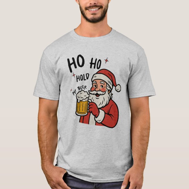 T-shirt Drinking Noël drôle (Devant)