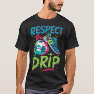 T-shirt Drip de foot Crème glacée fondante Respectez le ga