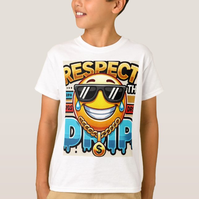 T-shirt "drip" pour enfants (Devant)