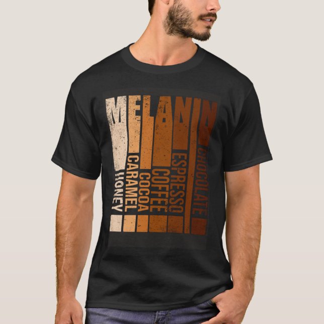 T-shirt Drippin Melanin Black History Month Black Men Wome (Devant)