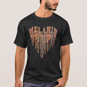 T-shirt Drippin Melanin Coeur Funny Valentines Day Femmes