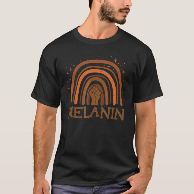 T-shirt Drippin Melanin Rainbow Black History Month BLM Pr (Devant)