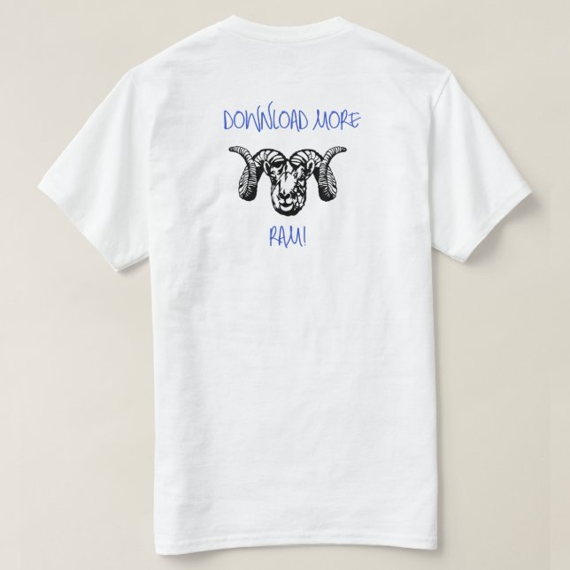 T-shirt DRIVERS.COM/téléchargement plus de RAM ! ! (Design dos)