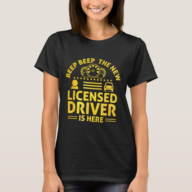 T-shirt Driving License Ped New Driver Permit Driving Scho (Devant)