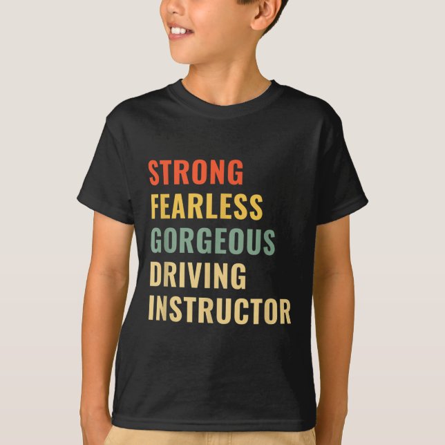 T-shirt Driving School Teacher Driving Instructor  (Devant)