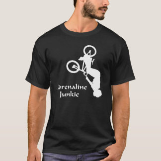 T-shirt Drogué d'adrénaline de BMX (foncé)