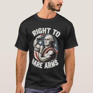 T-shirt Droit à des Bras Nus George Washington
