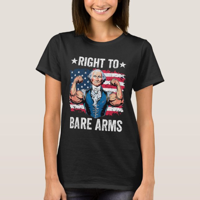 T-shirt Droit À L'Arme Nue George Washington Bodybuilder G (Devant)