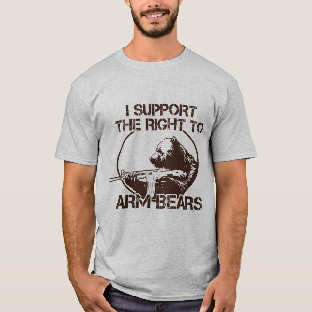 T-shirt Droit aux ours de bras (Devant)
