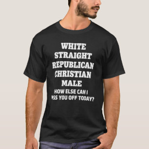 T-shirt Droit Blanc Homme Politique Correction République