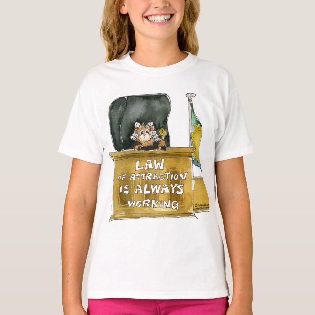 T-shirt Droit d'attraction Cartoon Juge T Shirt (Devant)