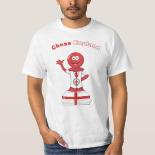T-SHIRT DROIT D'AUTEUR POUR LES ÉCHECS EN ANGLETERRE SUR