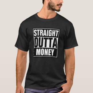 T-shirt Droit Dehors Argent Unique Design Humoristique
