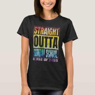 T-shirt Droit Dehors Dimanche Classe De Diplôme D'École De