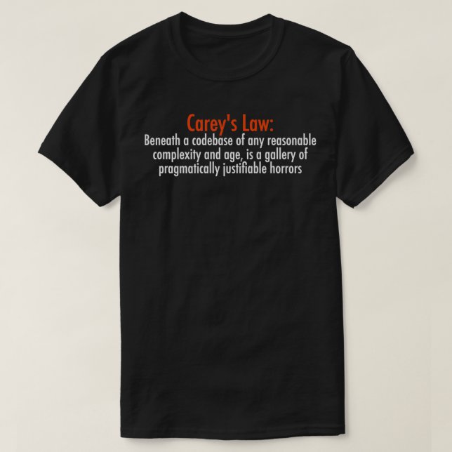 T-shirt Droit des carrières (Design devant)
