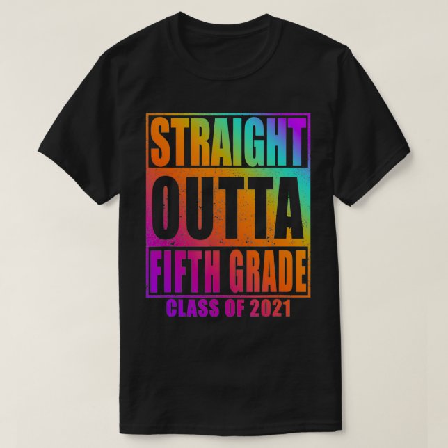 T-shirt Droit devant 5e année Graduation 2021 Classe Fif (Design devant)
