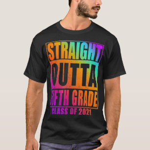 T-shirt Droit devant 5e année Graduation 2021 Classe Fif