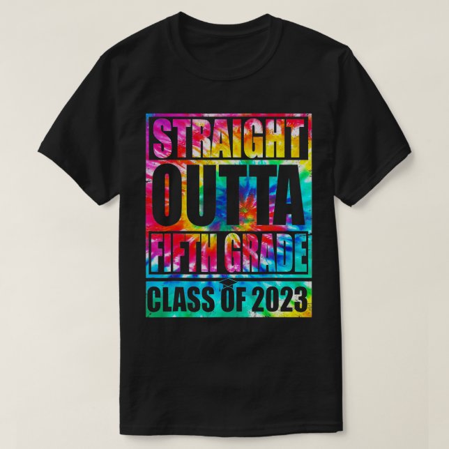 T-shirt Droit Devant Cinquième Classe De 5E Année De 2023  (Design devant)