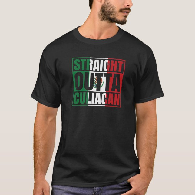 T-shirt Droit devant Culiacan Sinaloa Mexique Mexicain Fla (Devant)