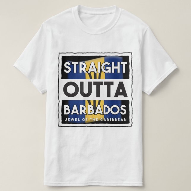 T-shirt Droit devant la Barbade (Design devant)